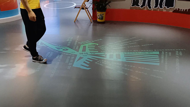 跨越發展地面互動投影
