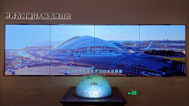 各國(guó)休假地對(duì)比內(nèi)投球拼接屏展示