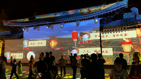 廣元金鳳廣場建筑互動投影