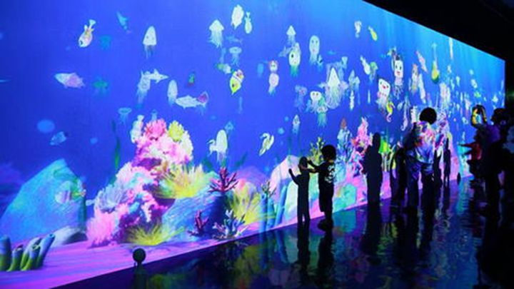 海洋館墻面互動(dòng)投影