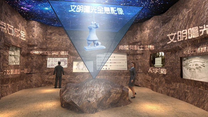 360度全息顯示屏的全息互動投影