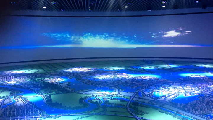 3D全息投影沙盤在展廳中的使用
