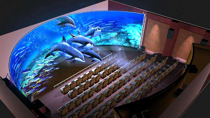 海豚涌出的4D電影院俯瞰圖
