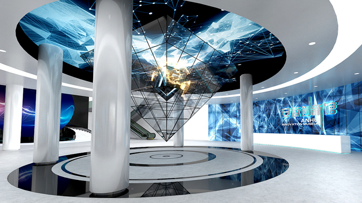 科技創新館科幻影片全息展示
