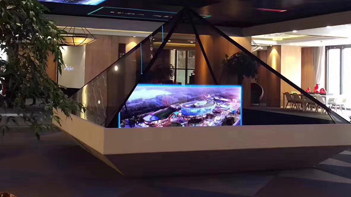 全息柜城市規(guī)劃影像展示效果