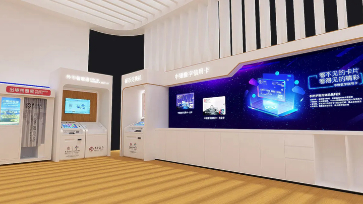 銀行主題虛擬展廳大屏顯示