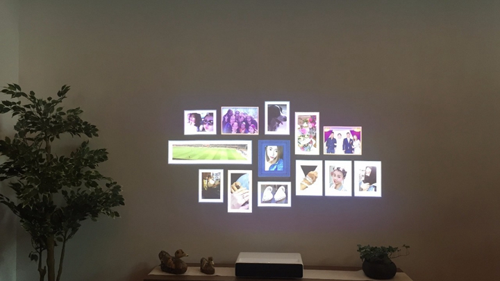 墻面投影在展廳中的使用效果