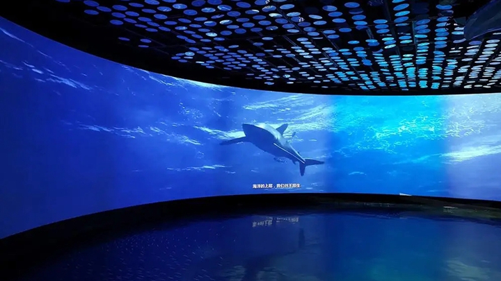海洋主題宣傳片在環幕投影的展示效果
