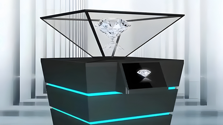 珠寶展示360度全息展示應用效果
