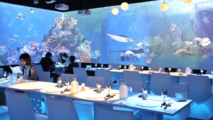 3D全息投影餐廳效果圖