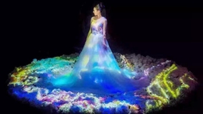 炫酷的投影裙擺：全息投影互動秀嗨翻全場