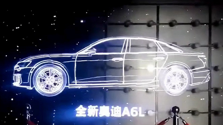 全息風(fēng)扇屏所展示的汽車產(chǎn)品