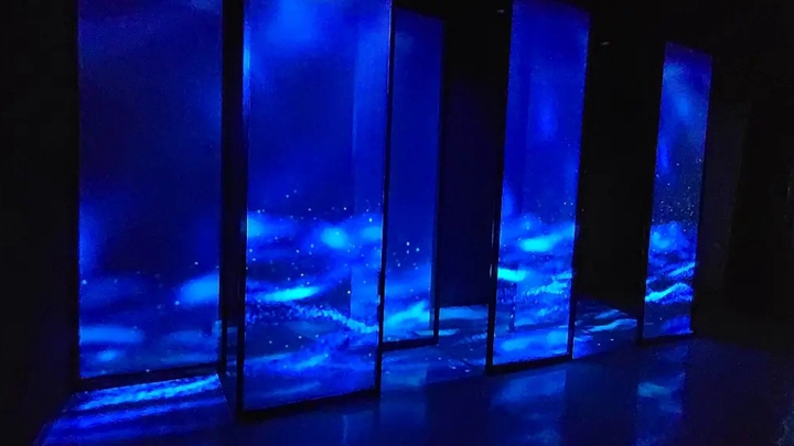 紗幕全息投影在展廳中的效果