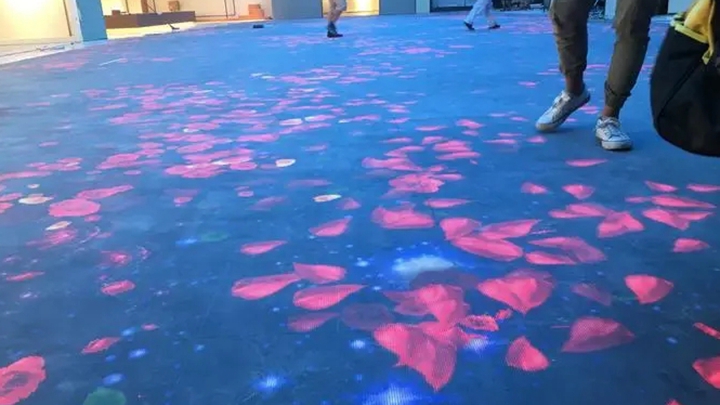 高清地磚屏的畫面展示效果
