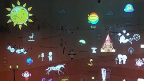 不同主題的展廳中使用互動投影墻的效果