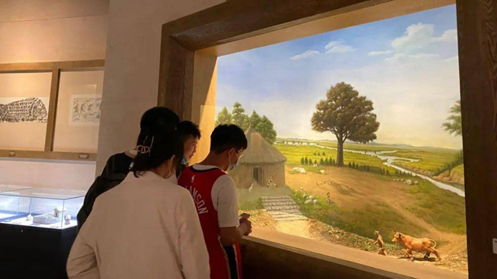 農耕放牧流程全息幻影成像展項效果