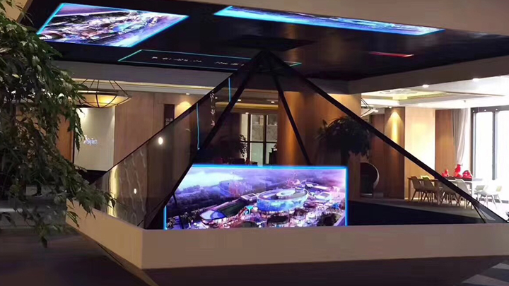 城市文化主題大型全息柜展示