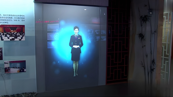 全息投影主持人在展廳中的應用效果