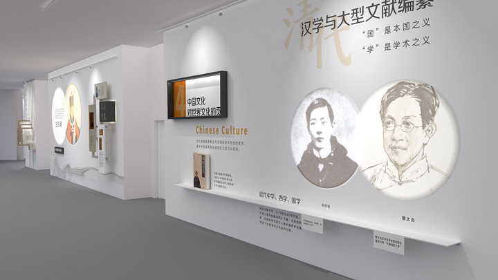 書畫展廳設計中恰到好處的燈光讓展示效果更清晰