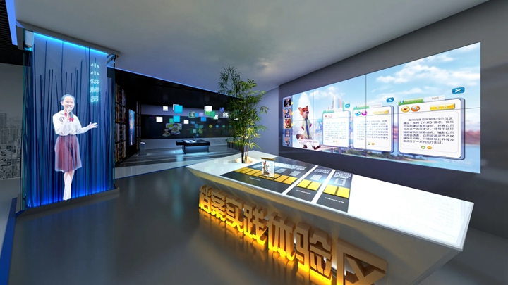 展廳中小小講解員的效果展示