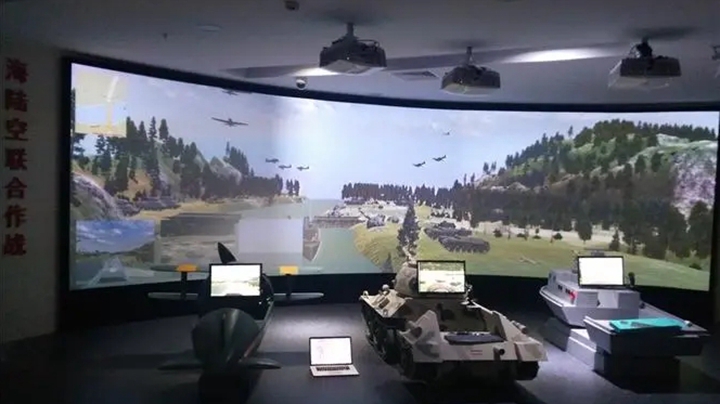 海陸空聯合戰略弧幕展示效果