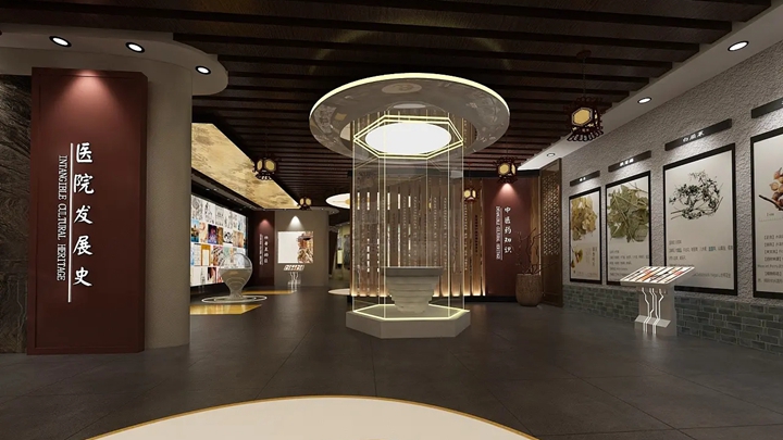 醫(yī)院發(fā)展史館的展廳設(shè)計效果