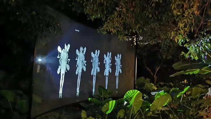 輕透的紗幕投影影像效果展示