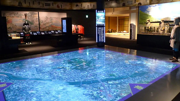 沙盤主題地面互動(dòng)投影展示效果